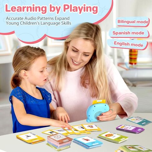 بطاقات الفلاش الإسبانية والإنجليزية للأطفال الذين تتراوح أعمارهم بين 1-6 سنوات ، ويتعلمون ألعاب مونتيسوري مع 224 كلمة مرصعة ، وألعاب علاج النطق ، وأهداف الأطفال الحسية في مرحلة ما قبل المدرسة التعليمية. in Kuwait