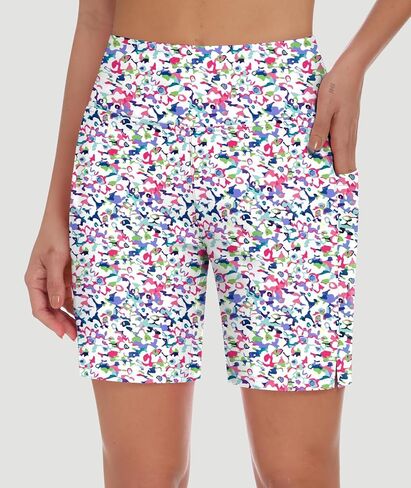 DIBAOLONG Women's Swim Shorts 7" High Waisted Quick Dry UPF 50+ Beach Board Shorts for Women with Liner & Pockets in Saudi Arabia
