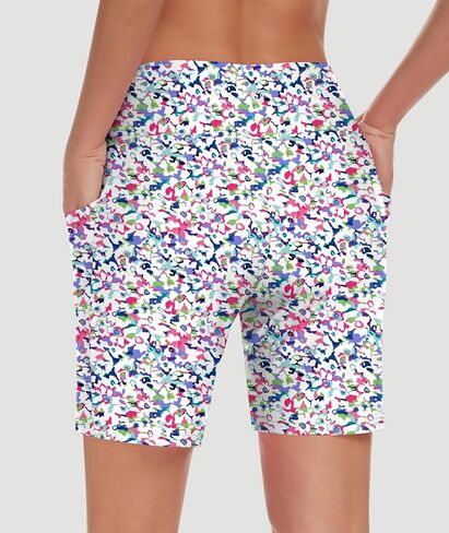 DIBAOLONG Women's Swim Shorts 7" High Waisted Quick Dry UPF 50+ Beach Board Shorts for Women with Liner & Pockets in Saudi Arabia
