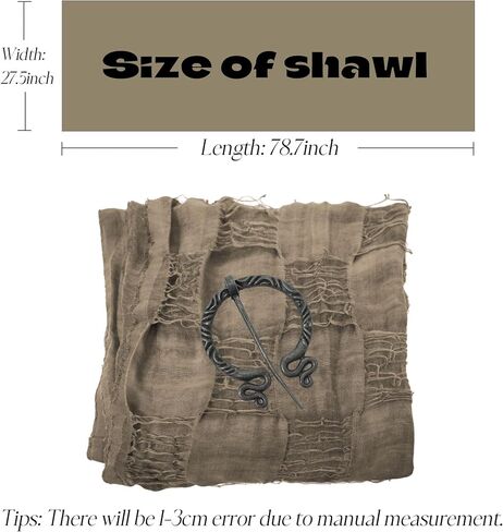 التفاف شال الغلق الكثبان الرملية مع بروش فايكنغ | Cowl Cowl Rogue Rogue Cloak Cloak Renaissance Case Association in Kuwait
