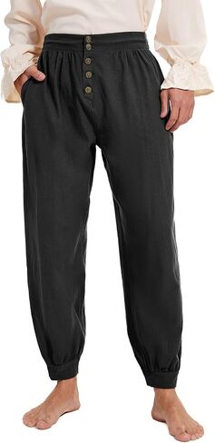 Pirate Pants for Men Pirate Costume Pant Renaissance Medieval Pant Halloween Costume Viking Pants Men in Saudi Arabia