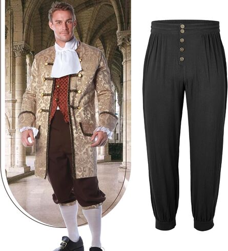Pirate Pants for Men Pirate Costume Pant Renaissance Medieval Pant Halloween Costume Viking Pants Men in Saudi Arabia