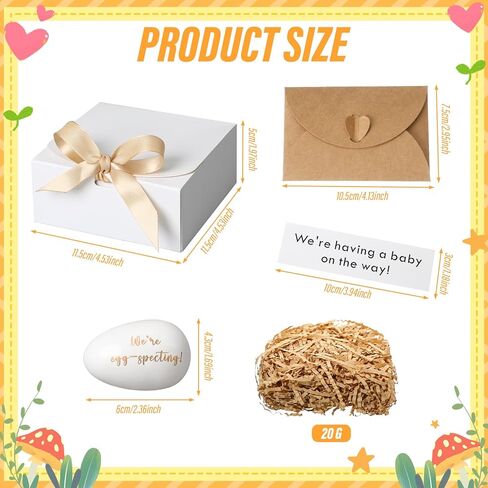Egg Pregnancy Announcement Box Pregnancy Reveal Ideas Surprise Baby Announcement Gifts Fun Ways to Announce Pregnancy for Husband, Future Dad, Grandparents, Family, Friend (Gold Egg) in Kuwait