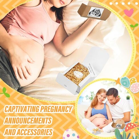 Egg Pregnancy Announcement Box Pregnancy Reveal Ideas Surprise Baby Announcement Gifts Fun Ways to Announce Pregnancy for Husband, Future Dad, Grandparents, Family, Friend (Gold Egg) in Kuwait