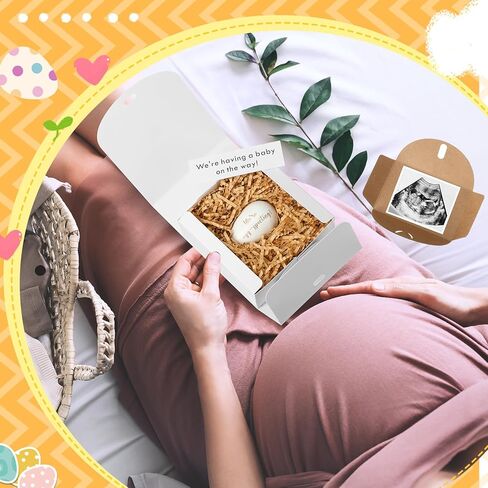 Egg Pregnancy Announcement Box Pregnancy Reveal Ideas Surprise Baby Announcement Gifts Fun Ways to Announce Pregnancy for Husband, Future Dad, Grandparents, Family, Friend (Gold Egg) in Kuwait
