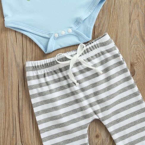 أول ملابسي في عيد الفصح 3pcs Baby Boys Girls Long/Short Sleeve Brunny Print Romper Tops Tops Pants مجموعة عيد الفصح in Kuwait