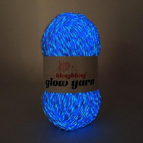 Glow in The Dark Yarn, Light DK #3 Yarn - 100 G/3.5 Oz, for Beginner's Yarns for Crochet and Knitting (White) in Kuwait