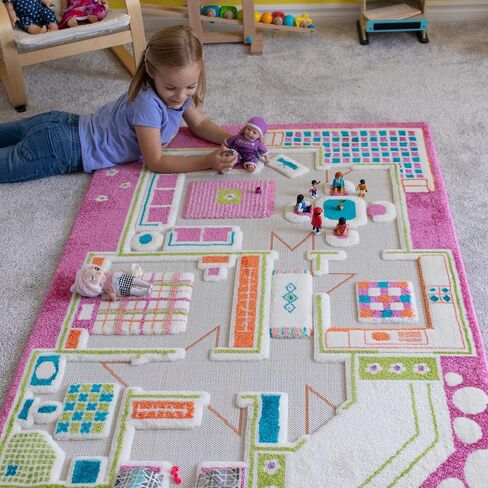 IVI Playhouse Green 3D Play Mat, Non-Toxic, Stain Resistant, Educational Montessori Activity Toys for Kids, Medium, 59" L x 39" W in Saudi Arabia
