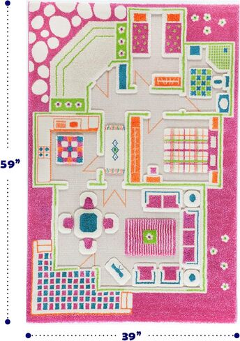 IVI Playhouse Green 3D Play Mat, Non-Toxic, Stain Resistant, Educational Montessori Activity Toys for Kids, Medium, 59" L x 39" W in Saudi Arabia