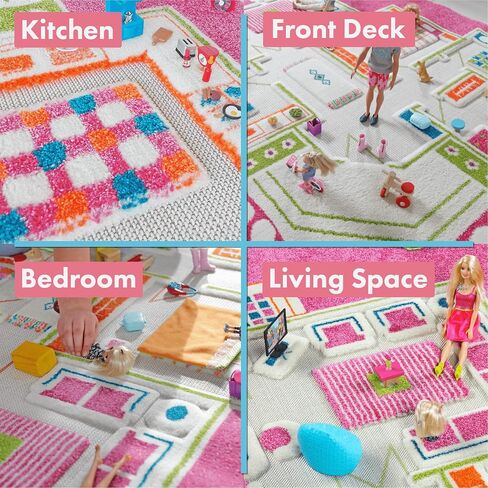 IVI Playhouse Green 3D Play Mat, Non-Toxic, Stain Resistant, Educational Montessori Activity Toys for Kids, Medium, 59" L x 39" W in Saudi Arabia