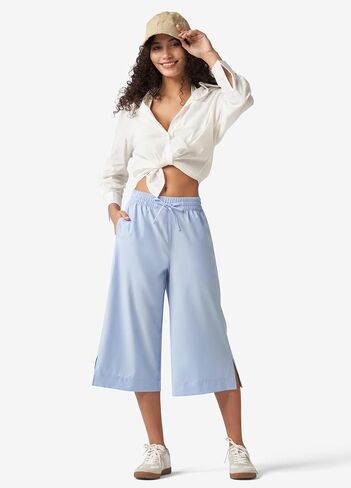 Willit Women's Swim Capris Pants Wide Leg Beach Board السباحة السباحة السريعة الجافة خفيفة الوزن UPF50+ in Kuwait