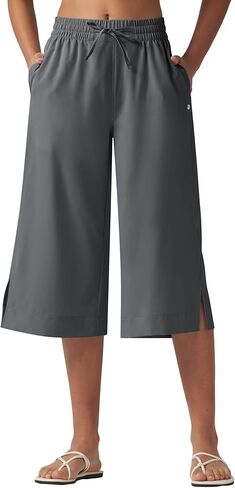 Willit Women's Swim Capris Pants Wide Leg Beach Board Swimming Bathing Quick Dry Lightweight UPF50+ Pockets in Kuwait