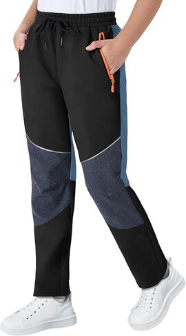 Kids Pants Quick Dry Hiking Outdoor Lightweight Uniform Pants for Boys Girls Joggers with 3 Zipper Pockets in Saudi Arabia