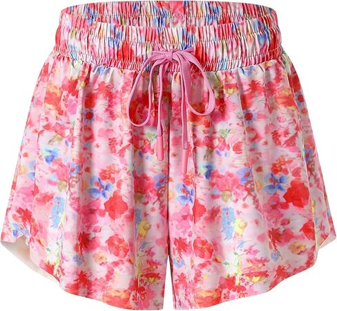 الفتيات Skorts Flowy Butterfly Shorts SPANDEX 2 في 1 مع تنورة جيب للأطفال التنس ، الرياضية ، الجري من 5 إلى 13 سنة in Kuwait