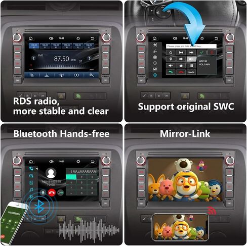 ستيريو سيارة LXKLSZ متوافق مع Carplay اللاسلكي/Android Auto متوافق مع GMC Sierra Yukon Chevy Silverado Buick مع شاشة IPS تعمل باللمس/بلوتوث/وصلة مرآة/FM/AM/USB in Kuwait