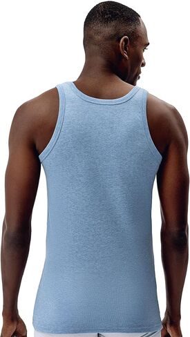 Brix Men's Tank Top Undershirts - 100% Cotton Multipack Tagless Shirts. in Saudi Arabia