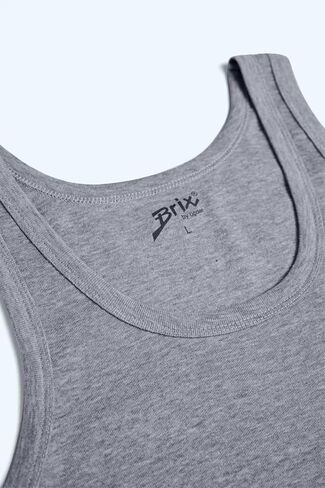Brix Men's Tank Top Undershirts - 100% Cotton Multipack Tagless Shirts. in Saudi Arabia