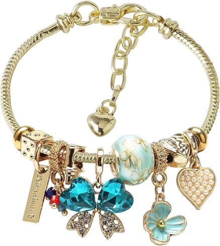 DS Charm Bracelets for teen girls exquisite cute cartoon friendship bracelet Gold Stainless Steel Bangle birthday Gift box Adjustable little girls kids jewelry holiday gifts in Kuwait