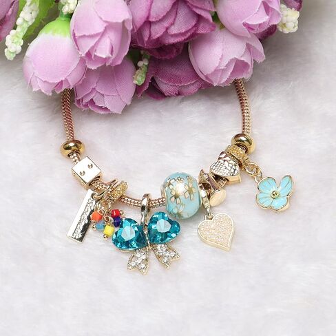 DS Charm Bracelets for teen girls exquisite cute cartoon friendship bracelet Gold Stainless Steel Bangle birthday Gift box Adjustable little girls kids jewelry holiday gifts in Kuwait