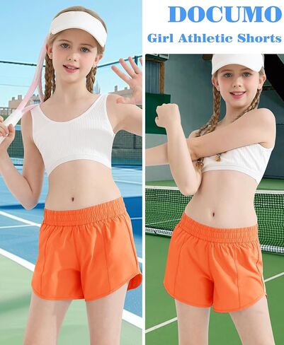 شورتات رياضية Documo Girl مع جيوب Zipper Zipper Quaret in Kuwait