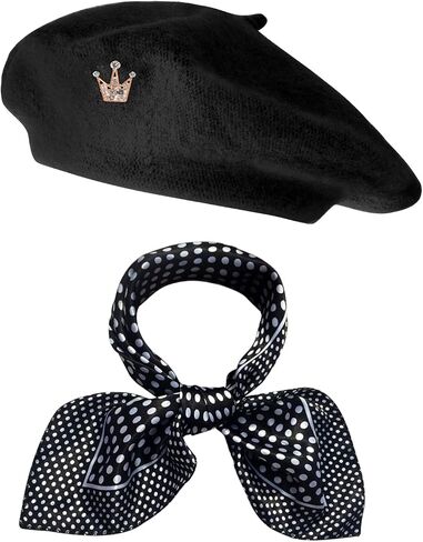 Choyaxo 3PCS French Beret Hat Set Assumeors Comply Conference Conser in Kuwait
