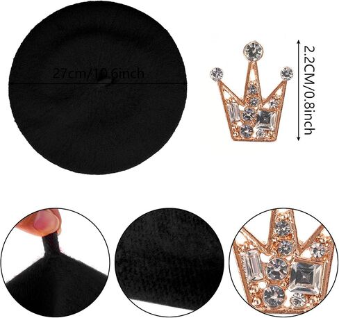 Choyaxo 3PCS French Beret Hat Set Assumeors Comply Conference Conser in Kuwait