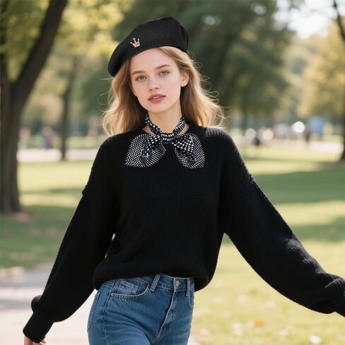 Choyaxo 3PCS French Beret Hat Set Assumeors Comply Conference Conser in Kuwait