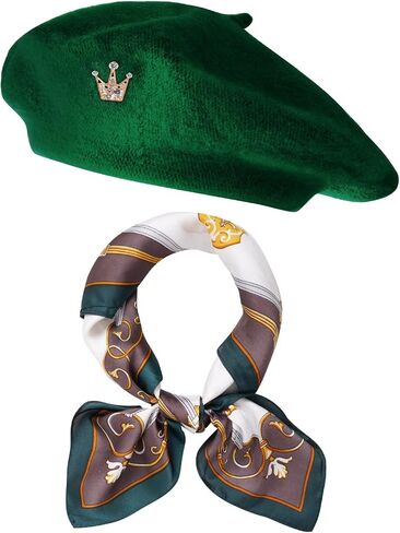 Choyaxo 3PCS French Beret Hat Set Assumeors Comply Conference Conser in Kuwait