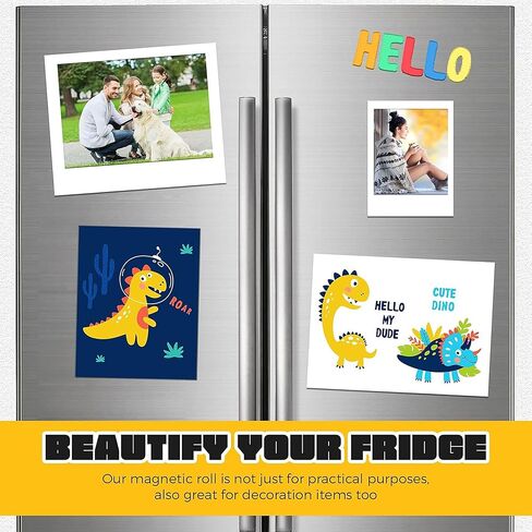 Magnetic Tape with Adhesive Backing 2 Inch Wide - Thick 60 mil Magnet Tape Roll to Make Sticky Magnet Strips, Strong Squares, Dots, Flexible Sheets, Cutting Own Fridge Magnets, Crafts in Kuwait