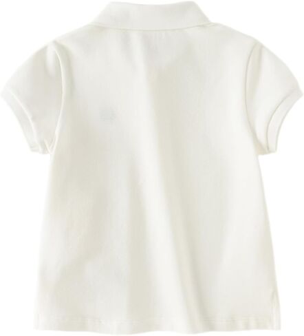 DAVE&BELLA Girls Short Sleeve Golf Polo Shirts Quick Dry Athletic Tops Tennis Shirts Girl School Uniform Tops for Aged 1-8 in Kuwait