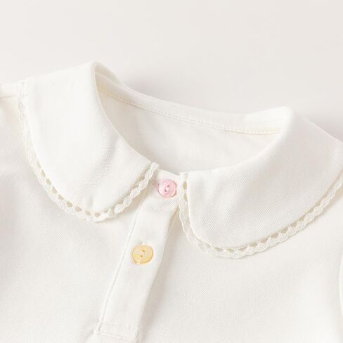Dave & Bella Girls Short Sleeve Polo Polo قمصان سريعة الجافة غولف Tennis T Rabbit Print School Tops للسن 1-8 in Kuwait