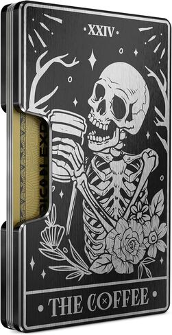 Engraved Aluminum Wallet for Men - Slim Money Clip & Card Holder with Engraved Finish. Enhanced RFID Blocking, Compact, Unique & Minimalist Wallets in Saudi Arabia