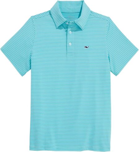 vineyard vines Boys' Bradley Stripe Sankaty Performance Polo in Saudi Arabia