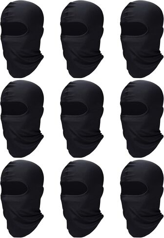 9 قطع قناع التزلج للرجال Balaclava Face Mask Mask Summer Face Mask Balaclava قناع الوجه الكامل in Kuwait