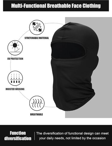 9 قطع قناع التزلج للرجال Balaclava Face Mask Mask Summer Face Mask Balaclava قناع الوجه الكامل in Kuwait