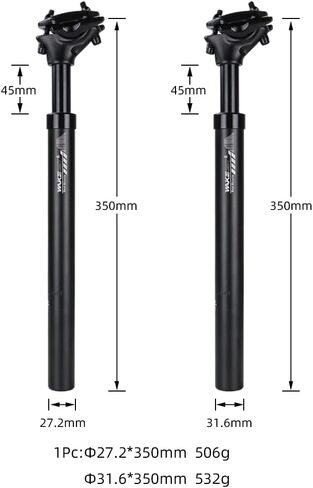 مقعد دراجة FOMTOR 27.2/28.6/30.9/31.6 مم × 400 مم مقعد دراجة من الألومنيوم قابل للتعديل لدراجات الطرق الجبلية MTB BMX (SP720S) in Saudi Arabia