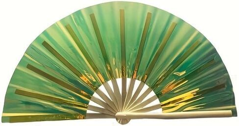 Boots on the Ground Fan - DANENT PVC Holographic Film Fan - تصميم جريء وأنيق للمهرجانات والحفلات والعروض (الدولار) in Kuwait