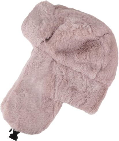 Womens Faux Fur Fuzzy Trapper Hat Winter Ear Flap Trooper Aviator Hat Hunting Hat Cap in Kuwait