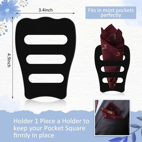 Blosssound Clear Invisible Pocket Square حامل للرجال السود جيب مربع إكسسوارات التكس للرجال سترات in Kuwait