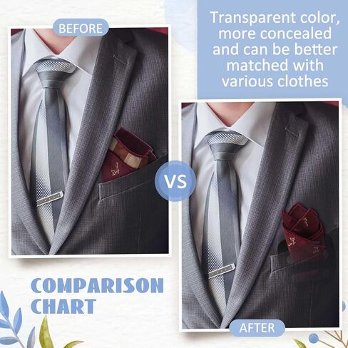 Blosssound Clear Invisible Pocket Square حامل للرجال السود جيب مربع إكسسوارات التكس للرجال سترات in Kuwait