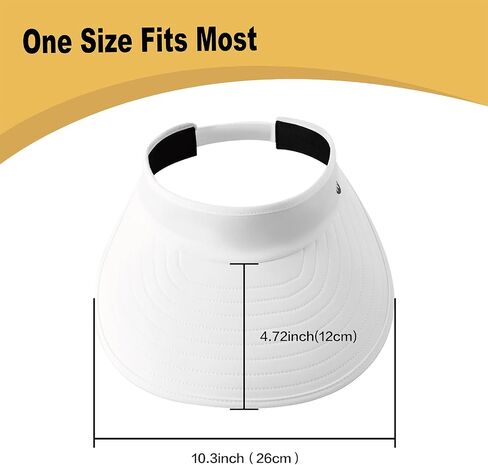 WANDER Sun Visor Hats for Women Wide Brim UV Protection Adjustable Large Golf Beach Cap Packable Travel Sport Visor in Saudi Arabia