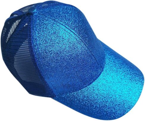 Ponycap Messy High Bun Ponytail Hat Adjustable Glitter Mesh Trucker Hat Baseball Hat in Kuwait