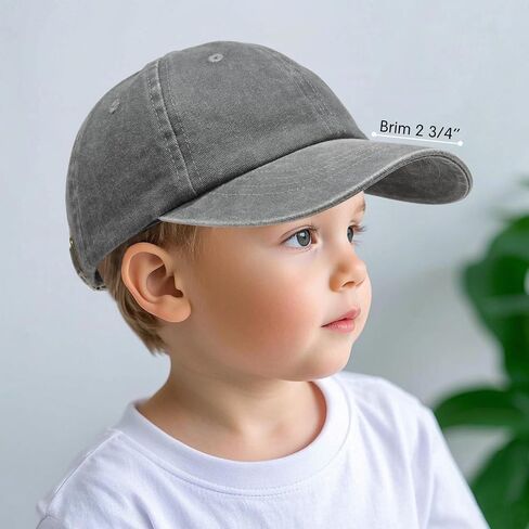Kids Baseball Cap-Adjustable Vintage Washed Cotton Golf Hat for Boys & Girls in Kuwait