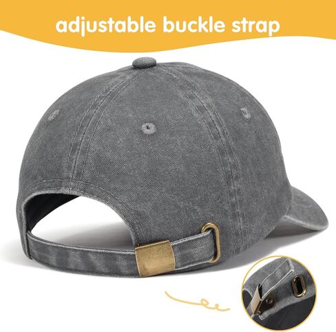 Kids Baseball Cap-Adjustable Vintage Washed Cotton Golf Hat for Boys & Girls in Kuwait