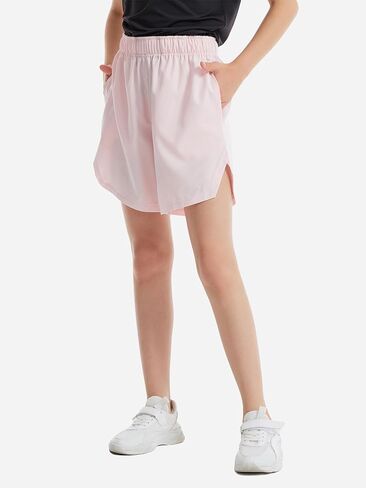 4 Pack Girls Athletic Shorts,Girls Basketball Shorts,Kids Workout Soccer Short for Girl with Drawstring & Pockets in Kuwait