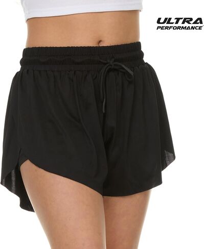 Ultra Performance Girl's Butterfly Short's 2 Pack Girls Athletic Short Basketball Soccer Flowy Active Shorts for Girls in Saudi Arabia