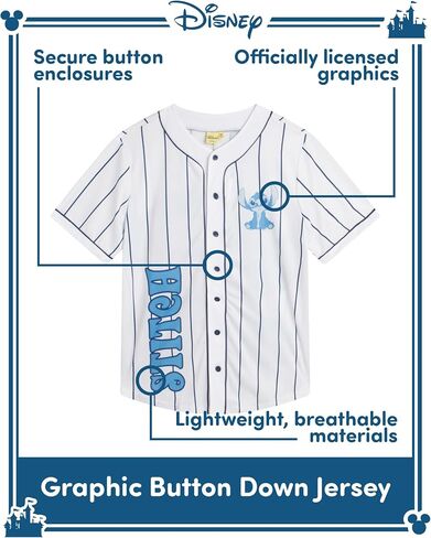 Disney Womens Baseball Jersey - Mickey Mouse Lightning McQueen Marie, Lilo and Stitch Womens Baseball Shirt (Sizes: S-XL) in Saudi Arabia