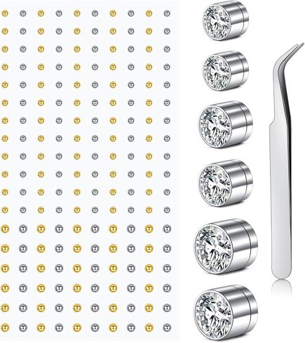 MODRSA Fake Nose Stud Fake Nose Ring Stud Fake Nose Piercing Fake Lip Ring Fake Earrings Stud Silver Gold Fake Cartilage Helix Earring Clip on Earring Hoop Fake Eyebrow Ring Fake Bridge Piercing in Saudi Arabia