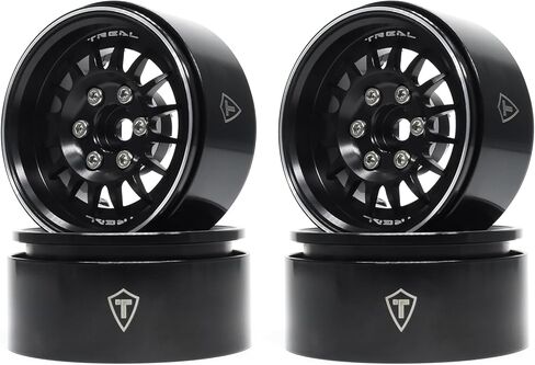 TREAL 1.9 Beadlock Wheel Rims Heavy Duty Multi Spoke CNC 1.9 Inch Wheels(4P) for 1:10 RC Crawler TRX-4 SCX10 III SCX10 PRO SCX10 II -Type N(Bronze) in Kuwait