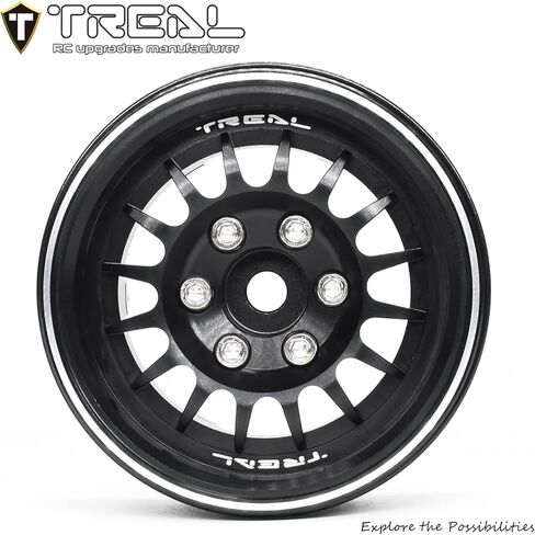 TREAL 1.9 Beadlock Wheel Rims Heavy Duty Multi Spoke CNC 1.9 Inch Wheels(4P) for 1:10 RC Crawler TRX-4 SCX10 III SCX10 PRO SCX10 II -Type N(Bronze) in Kuwait